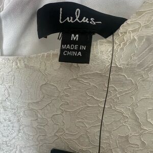 Lulu's White Lace Wedding Dress